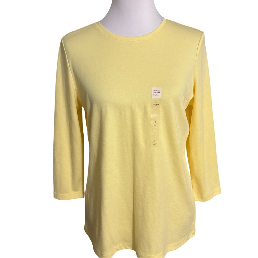 Kim Rogers Light Yellow Long Sleeve Tee